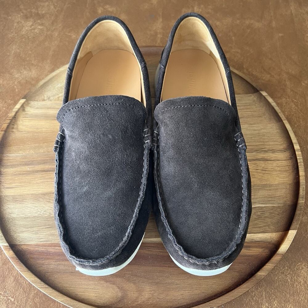 OluKai Ka'a Loafer Slip On Arch Support Suede Dark Wood Brown Moc Men's 9 Shoes - Picture 13 of 16